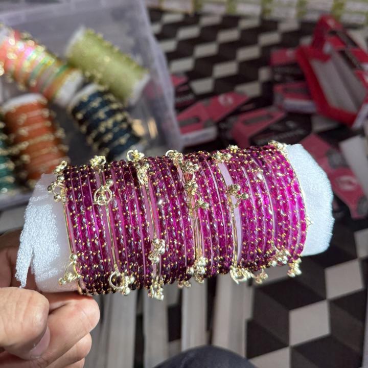 Kashmiri Bangles Wine Colour
